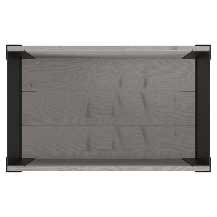 Upyard Macetero para plantas Modernbox Niedrig (58 x 36 x 32 cm, Madera, Gris) | BAUHAUS