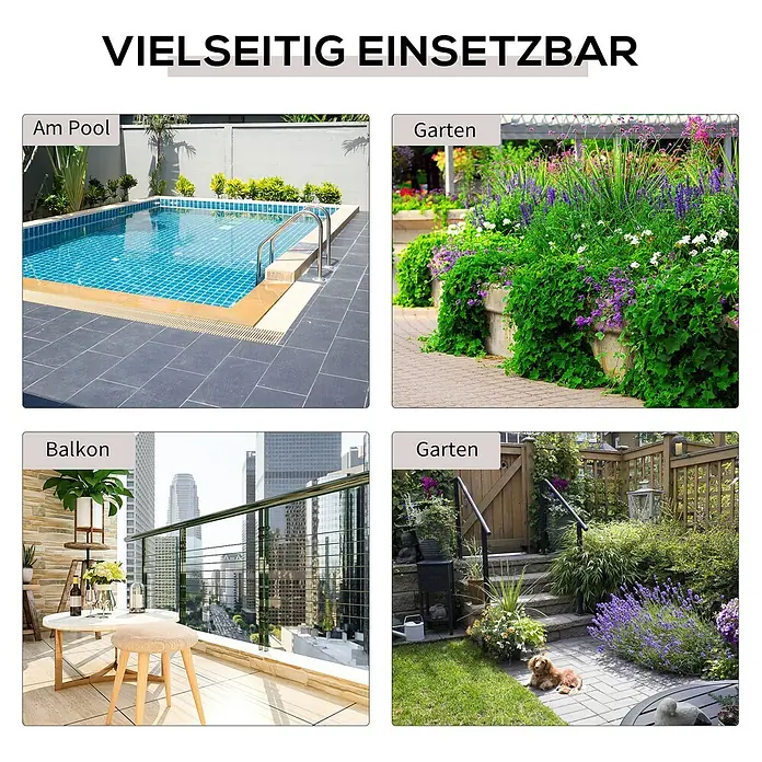 Outsunny Garten-Beistelltisch mit Stahlrahmen - Stahl, PE-Ratten, Klappbar, Quadratisch, Braun
