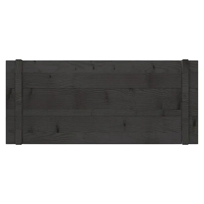 Upyard Hochbeet Multibox - L x B x H: 119 x 59,5 x 29,5 cm, Holz, Schwarz - Dunkle Holzplatte aus horizontalen Brettern mit vertikalen Verstärkungsleisten.