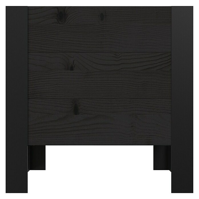 Upyard Pflanzkasten Modernbox niedrig (36 x 36 x 32 cm, Holz, Schwarz) | BAUHAUS