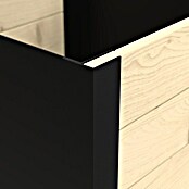 Upyard Pflanzkasten Modernbox niedrig (36 x 36 x 32 cm, Holz, Natur/Schwarz) | BAUHAUS