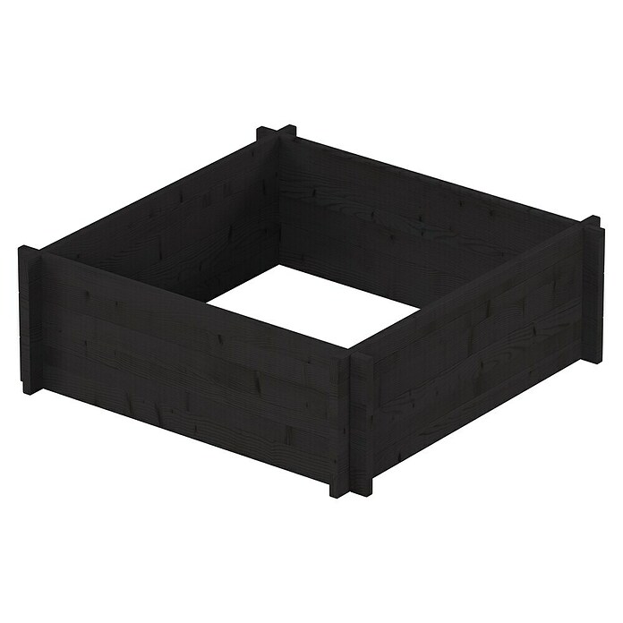 Upyard Hochbeet Multibox (L x B x H: 79 x 79 x 29,5 cm, Holz, Schwarz) | BAUHAUS