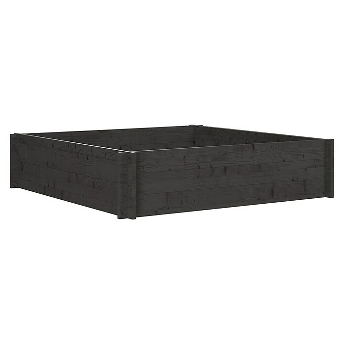 Upyard Huerto Multibox (L x An x Al: 119 x 119 x 29,5 cm, Madera, Negro) | BAUHAUS
