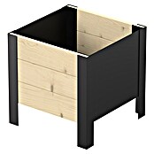 Upyard Pflanzkasten Modernbox niedrig (36 x 36 x 32 cm, Holz, Natur/Schwarz) | BAUHAUS