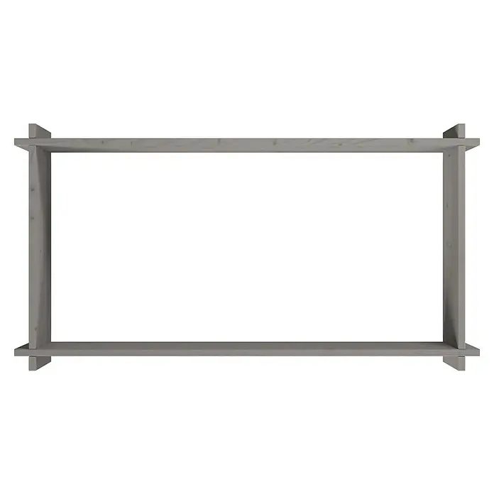 Upyard Hochbeet Multibox - L x B x H: 119 x 59,5 x 29,5 cm, Holz, Grau - Hellgrauer Holzrahmen mit dicken Stützen, ideal zur Präsentation oder als Regal.