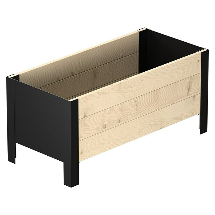 Upyard Macetero para plantas Modernbox Niedrig (78 x 36 x 32 cm, Madera, Natural) | BAUHAUS