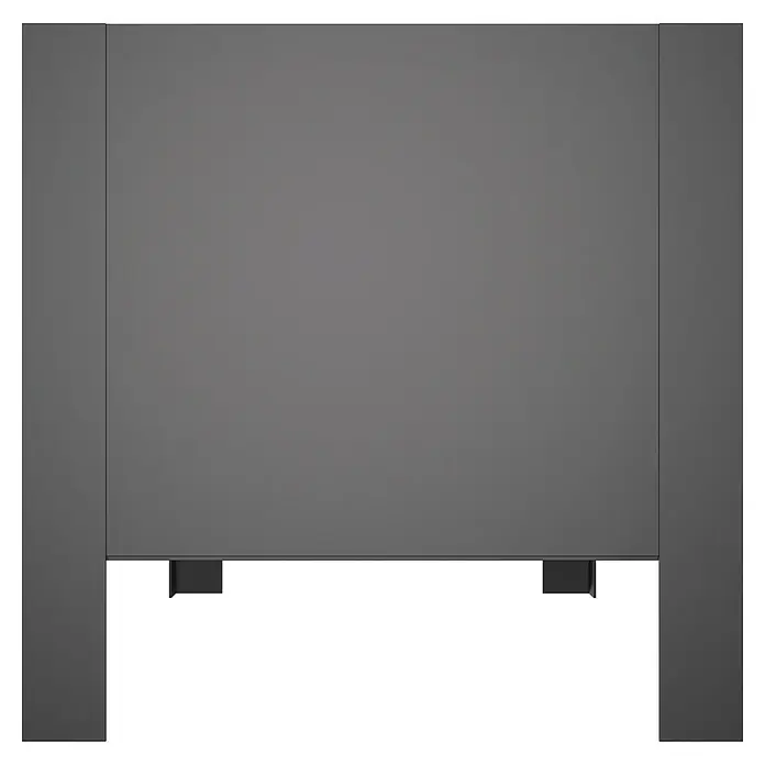 Upyard Pflanzkasten Modernbox niedrig - 78 x 36 x 32 cm, Holz, Natur/Schwarz - Dunkelgrauer rechteckiger Pflanzkübel mit zwei kurzen Beinen, modernes Design.