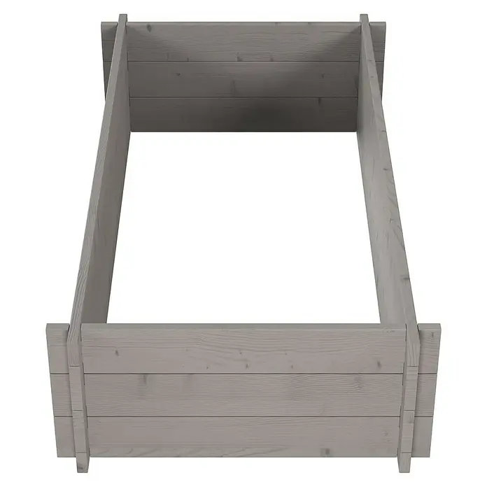 Upyard Hochbeet Multibox - L x B x H: 119 x 59,5 x 29,5 cm, Holz, Grau - Rechteckiges graues Hochbeet aus Holz.