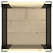 Upyard Pflanzkasten Modernbox niedrig (36 x 36 x 32 cm, Holz, Natur/Schwarz) | BAUHAUS