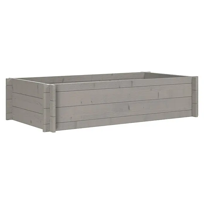 Upyard Hochbeet Multibox - L x B x H: 119 x 59,5 x 29,5 cm, Holz, Grau - Rechteckiger grauer Pflanzkasten aus Holz.