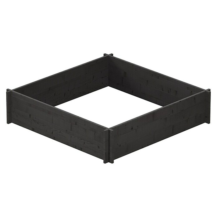 Upyard Huerto Multibox (L x An x Al: 119 x 119 x 29,5 cm, Madera, Negro) | BAUHAUS