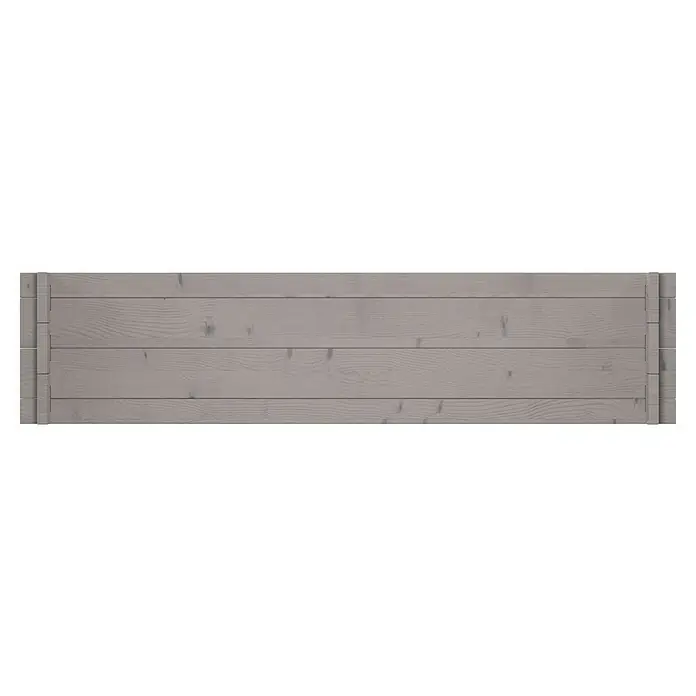 Upyard Hochbeet Multibox - L x B x H: 119 x 119 x 29,5 cm, Holz, Grau - Graues Holzpaneel mit horizontalen Brettern und vertikalen Stützen.