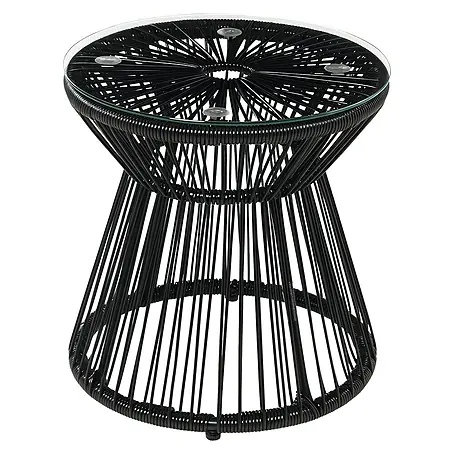 Outsunny  Garten-Beistelltisch rund im Boho-Stil