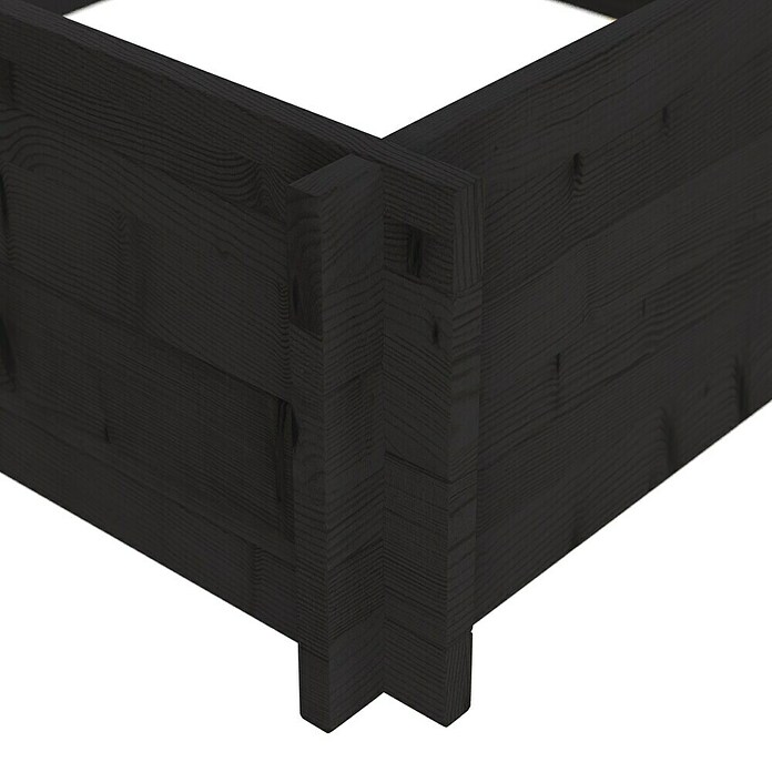 Upyard Hochbeet Multibox (L x B x H: 79 x 79 x 29,5 cm, Holz, Schwarz) | BAUHAUS