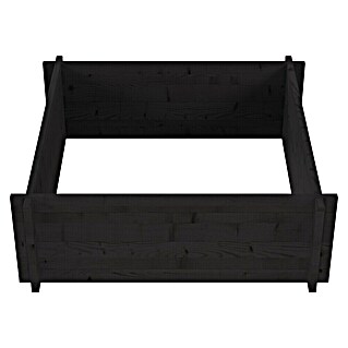 Upyard Hochbeet Multibox (L x B x H: 79 x 79 x 29,5 cm, Holz, Schwarz)