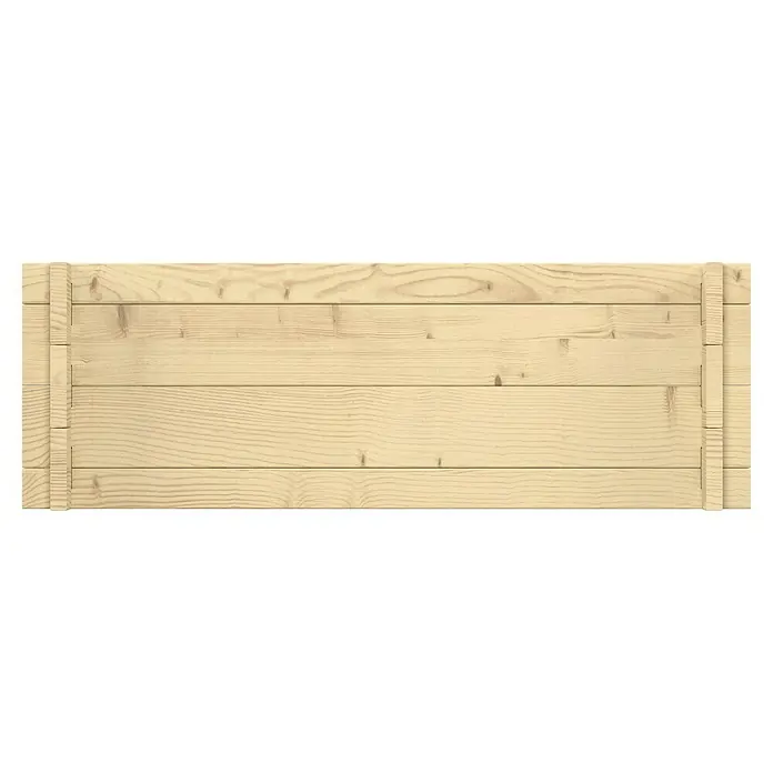 Upyard Hochbeet Multibox - L x B x H: 79 x 79 x 29,5 cm, Holz, Natur - Helle Holzplatte aus horizontalen Brettern mit vertikalen Stützbalken an den Seiten.