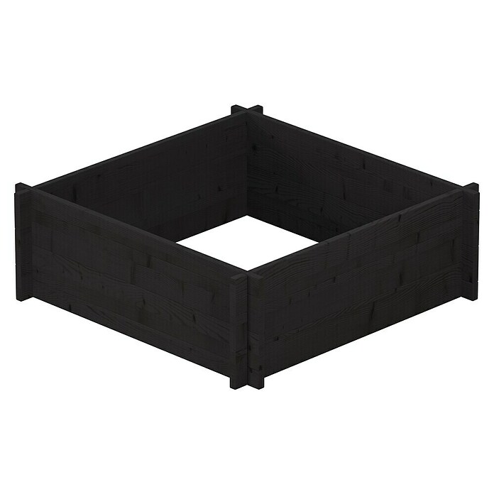 Upyard Hochbeet Multibox (L x B x H: 79 x 79 x 29,5 cm, Holz, Schwarz) | BAUHAUS
