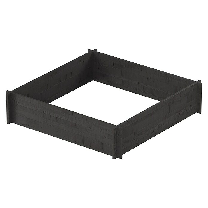 Upyard Huerto Multibox (L x An x Al: 119 x 119 x 29,5 cm, Madera, Negro) | BAUHAUS