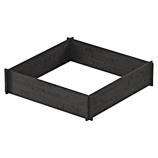 Upyard Huerto Multibox (L x An x Al: 119 x 119 x 29,5 cm, Madera, Negro)