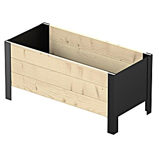 Upyard Macetero para plantas Modernbox Niedrig (78 x 36 x 32 cm, Madera, Natural)