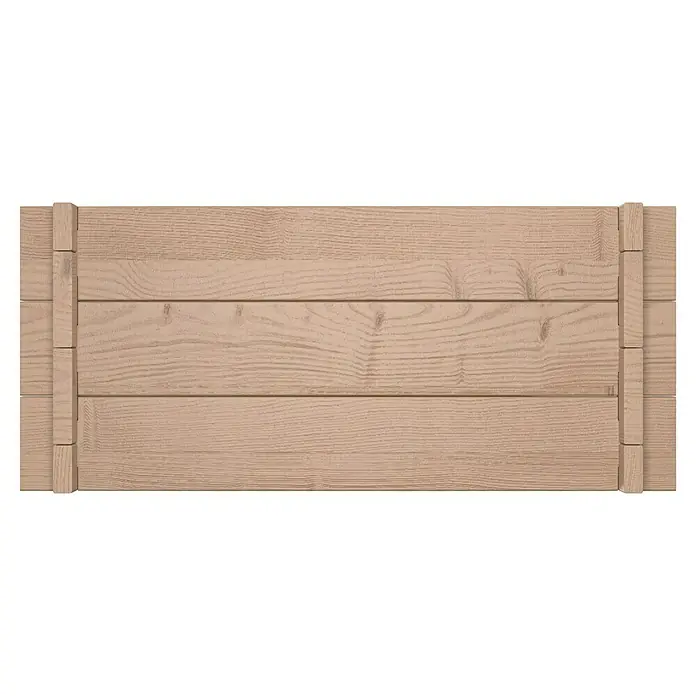 Upyard Hochbeet Multibox - L x B x H: 119 x 59,5 x 29,5 cm, Holz, Braun - Hellbraune Holzplatte mit horizontalen Brettern und vertikalen Leisten.