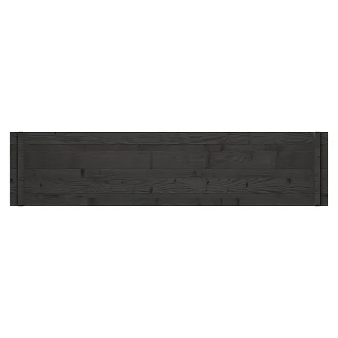 Upyard Hochbeet Multibox - L x B x H: 119 x 119 x 29,5 cm, Holz, Schwarz - Dunkelgraue Holzplatte mit sichtbarer Maserung, aus mehreren Brettern zusammengesetzt.