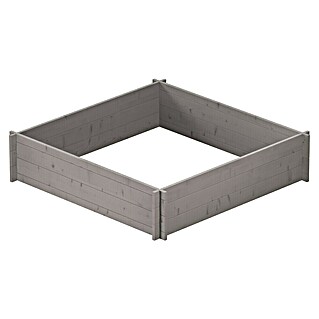 Upyard Huerto Multibox (L x An x Al: 119 x 119 x 29,5 cm, Madera, Gris)
