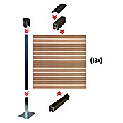 Set ograda sa priborom Co Extrusion  (180 x 195 cm, Smeđa, 19 -dij.) | BAUHAUS