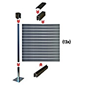Ograjni set Co Extrusion  (180 x 195 cm, Antracit, 19 -del.) | 7411 - Lamellenzäune/Dichtzäune | IAGB - Gartenholz | IAG - Außenbereichsausstattung | IA - Gartenhartware | I - Stadtgarten | BAUHAUS