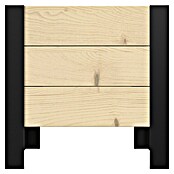Upyard Pflanzkasten Modernbox niedrig (36 x 36 x 32 cm, Holz, Natur/Schwarz) | BAUHAUS