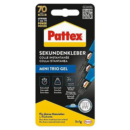 Pattex  Sekundenkleber Ultra Gel Mini Trio