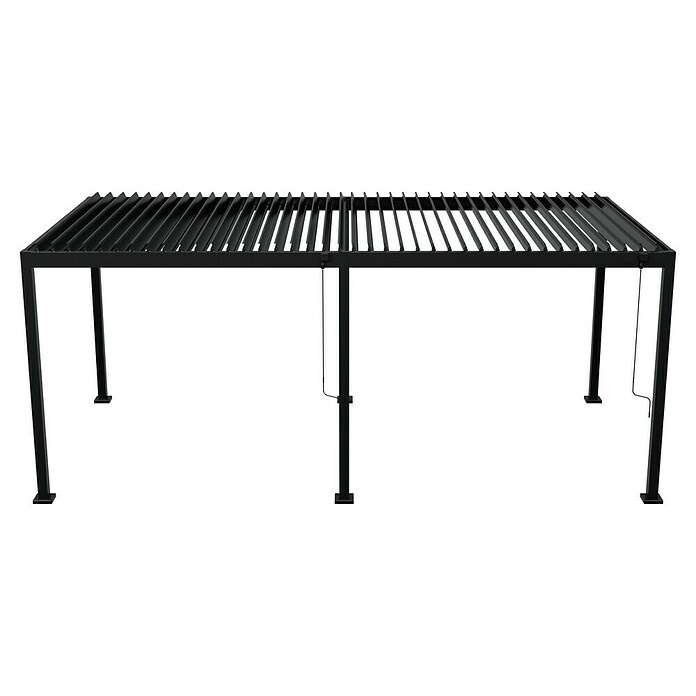 Sunfun Milos Lamellenpavillon (B x T: 579 x 294 cm, Farbe Gestell: Night-Grey, Aluminium) | BAUHAUS