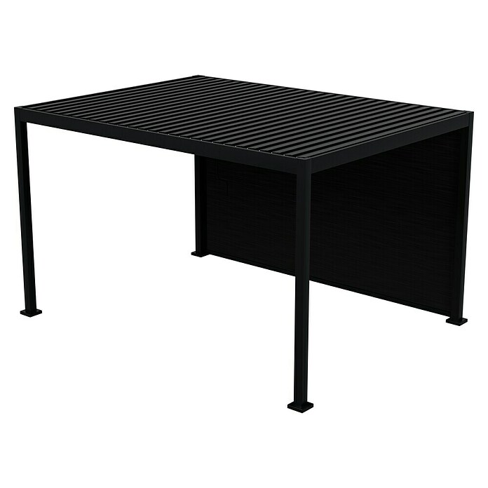 Sunfun Milos Seitenwand (B x H: 368 x 217 cm, Night-Grey, Tiefe: 8,5 cm) | BAUHAUS