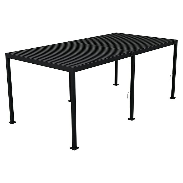 Sunfun Milos Lamellenpavillon (B x T: 579 x 294 cm, Farbe Gestell: Night-Grey, Aluminium) | BAUHAUS