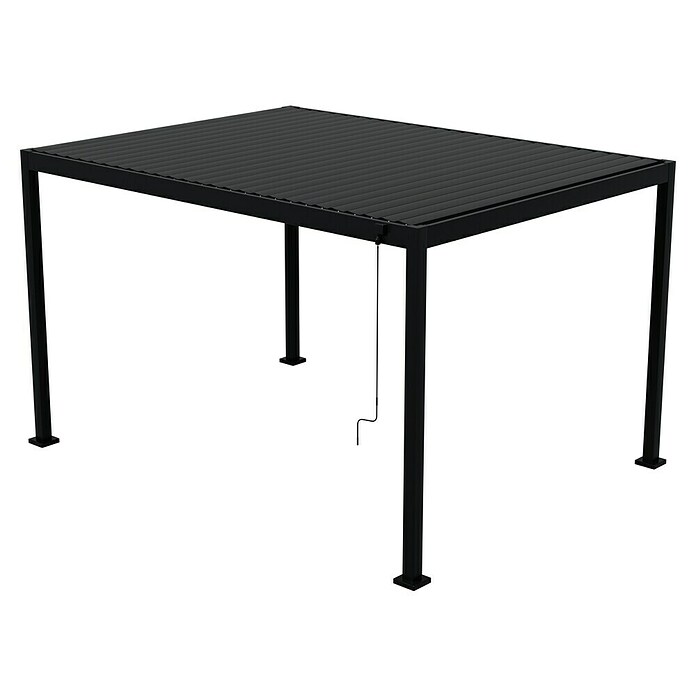 Sunfun Milos Lamellenpavillon (B x T: 386 x 294 cm, Farbe Gestell: Night-Grey, Aluminium) | BAUHAUS