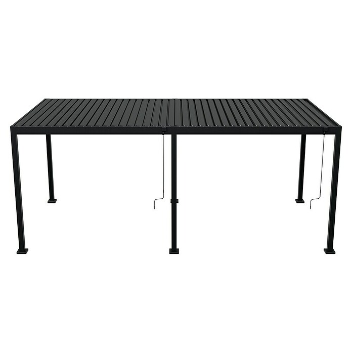 Sunfun Milos Lamellenpavillon (B x T: 579 x 294 cm, Farbe Gestell: Night-Grey, Aluminium) | BAUHAUS
