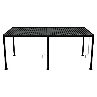 Sunfun Milos Lamellenpavillon (B x T: 579 x 294 cm, Farbe Gestell: Night-Grey, Aluminium)