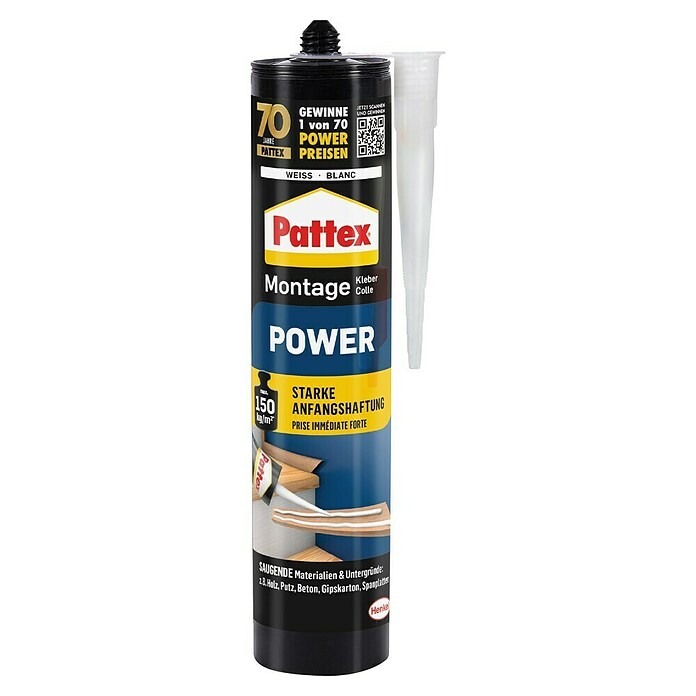 Pattex Montagekleber Power (370 g, Kartusche)