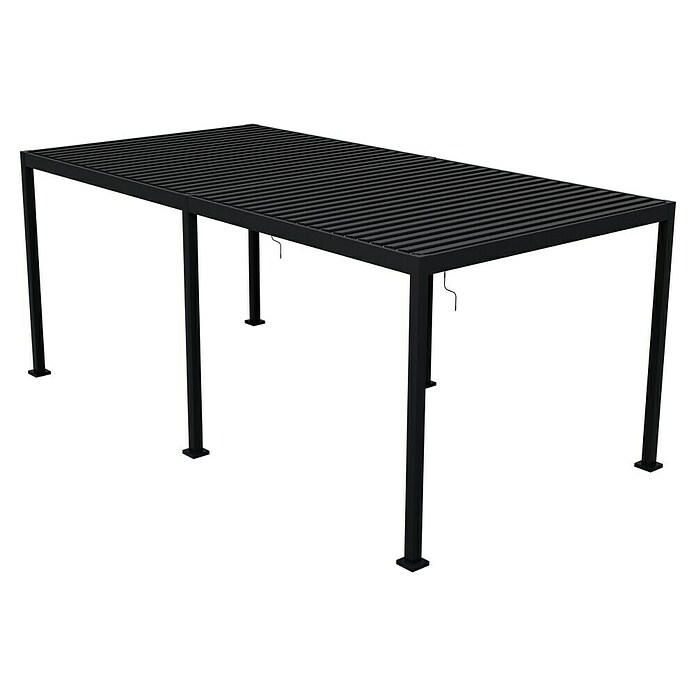Sunfun Milos Lamellenpavillon (B x T: 579 x 294 cm, Farbe Gestell: Night-Grey, Aluminium) | BAUHAUS