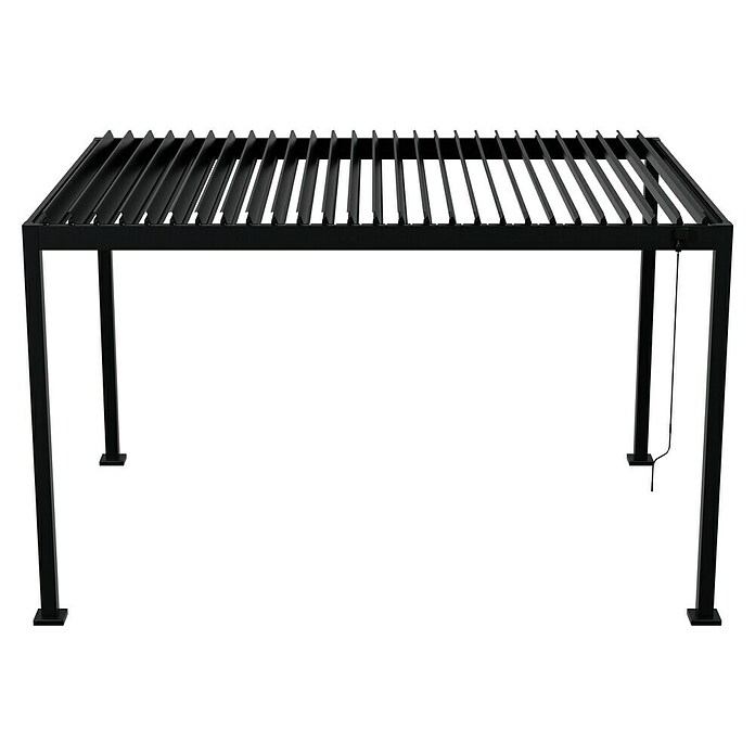 Sunfun Milos Lamellenpavillon (B x T: 386 x 294 cm, Farbe Gestell: Night-Grey, Aluminium) | BAUHAUS