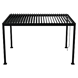 Sunfun Milos Lamellenpavillon (B x T: 386 x 294 cm, Farbe Gestell: Night-Grey, Aluminium)