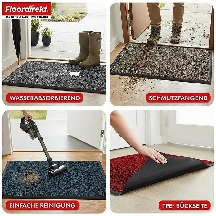 Floordirekt Fußmatte Space 205 - Rutschfeste Türmatte - Ocker - 60 x 90 cm - 60 x 90 cm, Beige, Material Nutzschicht: Polypropylen