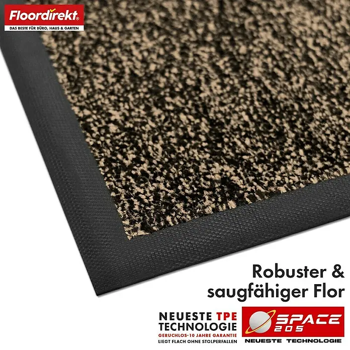 Floordirekt Fußmatte Space 205 - Rutschfeste Türmatte - Ocker - 60 x 90 cm - 60 x 90 cm, Beige, Material Nutzschicht: Polypropylen