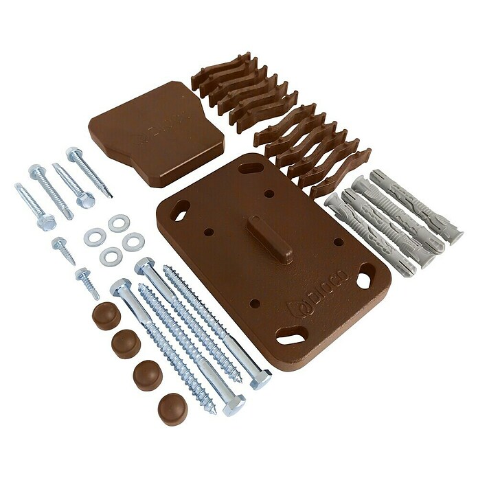Dioco Smartwall Kit de accesorios (Óxido, Específico para: Valla de aluminio Smartwall) | BAUHAUS
