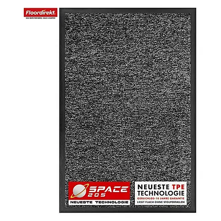 Floordirekt  Fußmatte Space 205 - Rutschfeste Türmatte - Anthrazit - 200 x 300 cm