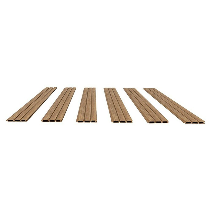 Dioco Smartwall Valla (L x An: 1.783 x 150 mm, Madera, Teca alistonado) | BAUHAUS
