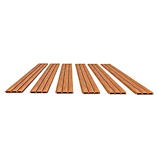 Dioco Smartwall Valla (L x An: 1.783 x 150 mm, Madera, Teca alistonado)
