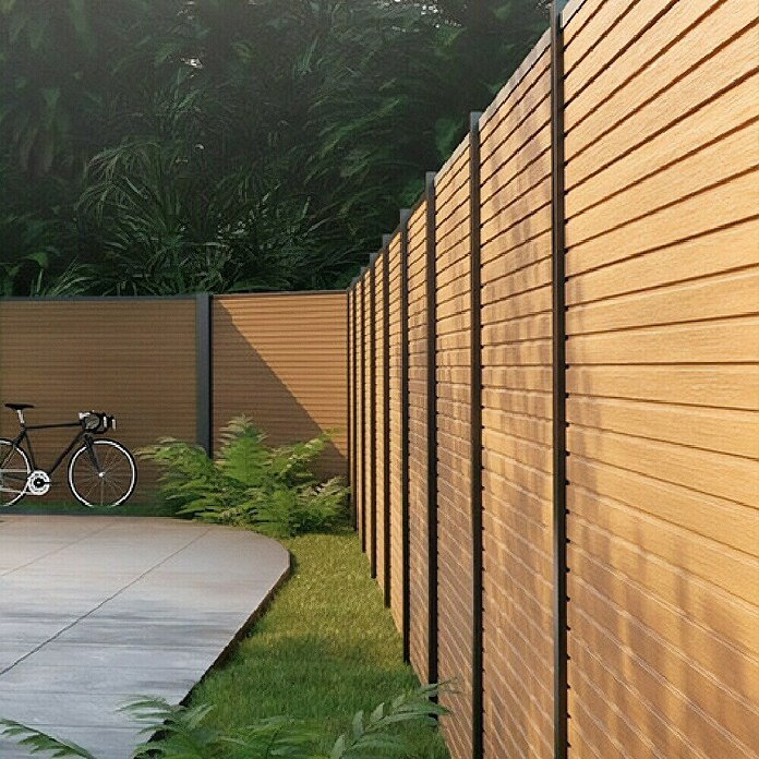 Dioco Smartwall Valla (L x An: 1.783 x 150 mm, Madera, Teca alistonado) | BAUHAUS
