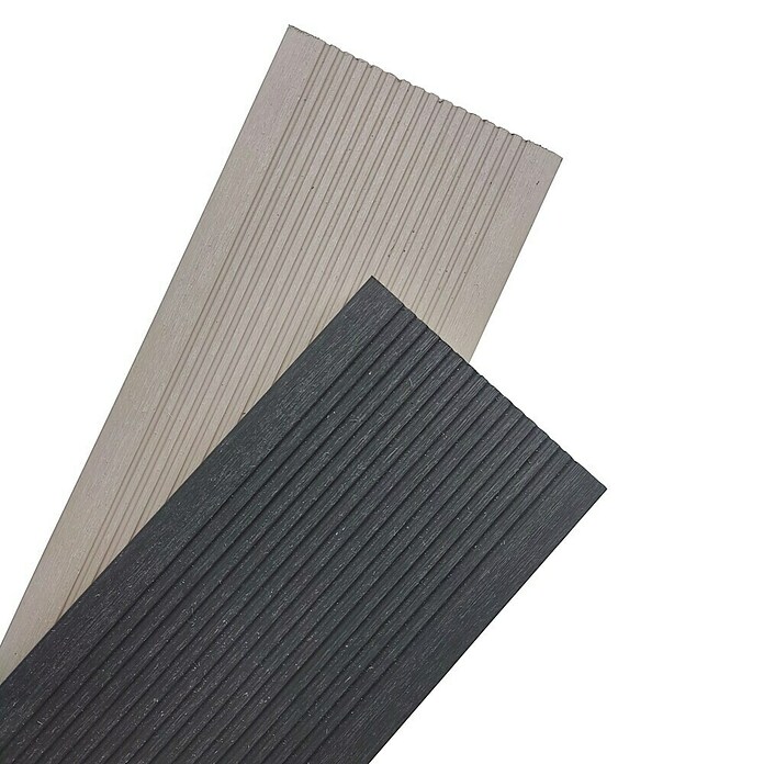 Dioco Tablón para terraza WPC Durafloor (L x An x Es: 220 x 14 x 2,3 cm, Arena/Gris, 1 ud.) | BAUHAUS