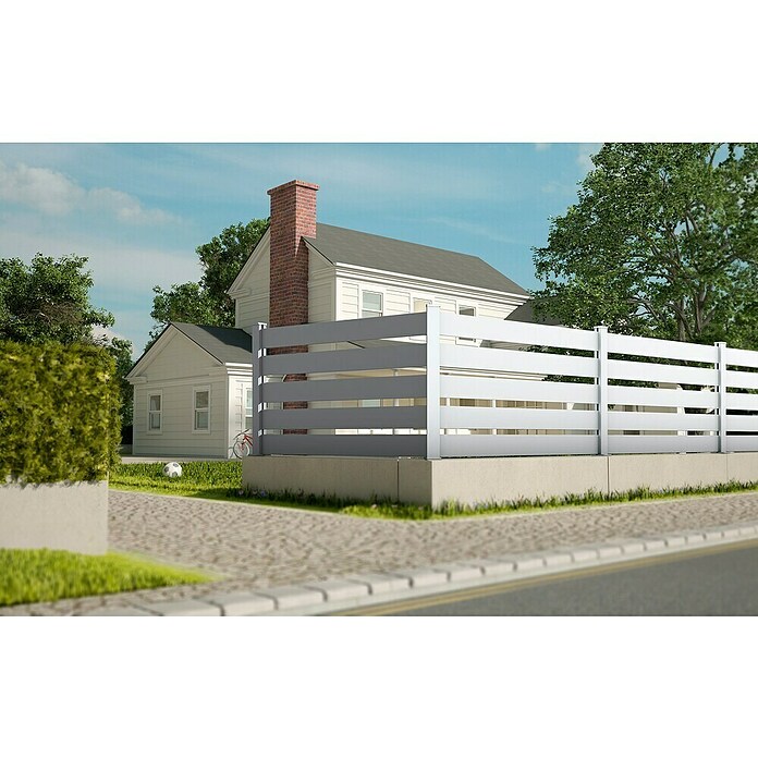 Dioco Smartwall Valla Persiana (L x An: 1.770 x 150 mm, Blanco, 6 ud.) | BAUHAUS